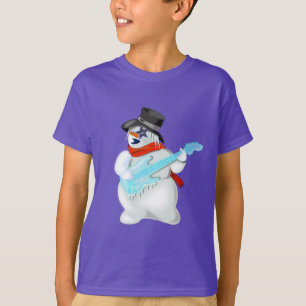 Snögubbe med Guitar T-Shirt