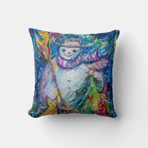 SNÖGUBBE MED JULGRAN OCH LEKSAKER KUDDE