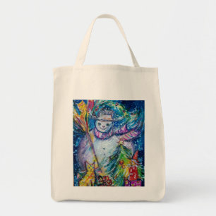 SNÖGUBBE MED JULGRAN OCH LEKSAKER Vintersäsongen Tygkasse