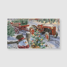 Snögubbe med Julgran och reaktormagnet