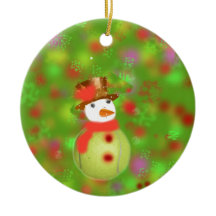 Snögubbe med julhelg för tennisbollvälkomnande