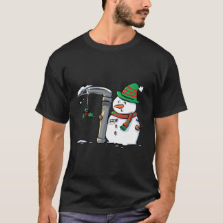 Snögubbe med Mac 3-anestesi för jul T Shirt