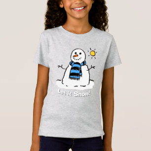 Snögubbe med meddelande! t shirt