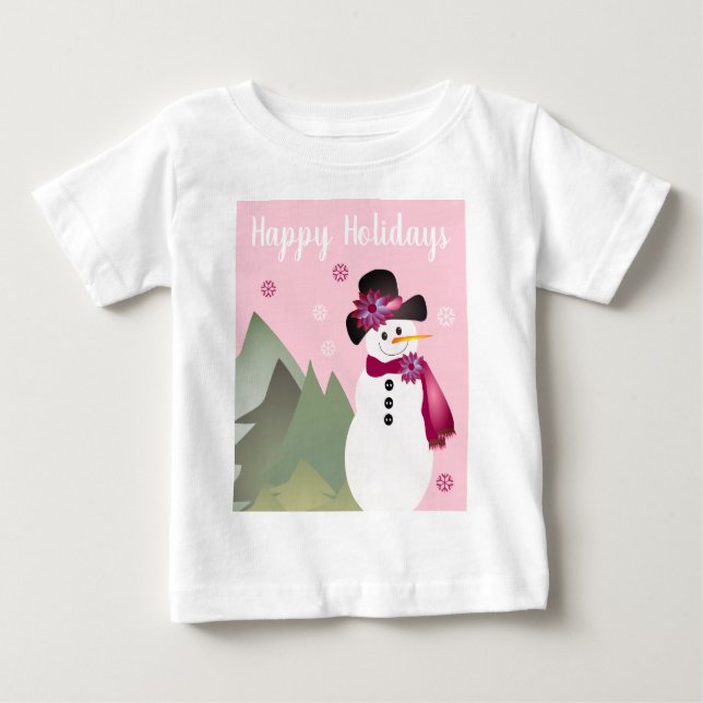 Snögubbe med Rosa T Shirt (Framsida)