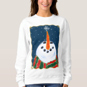 Snögubbe med Snowflake-julkonst till Bära T Shirt