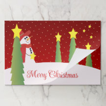 Snögubbe med stjärnor