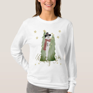 Snögubbe med stjärnor t shirt