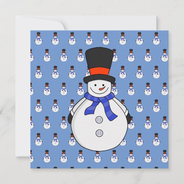 Snögubbe med top hat (Framsida)