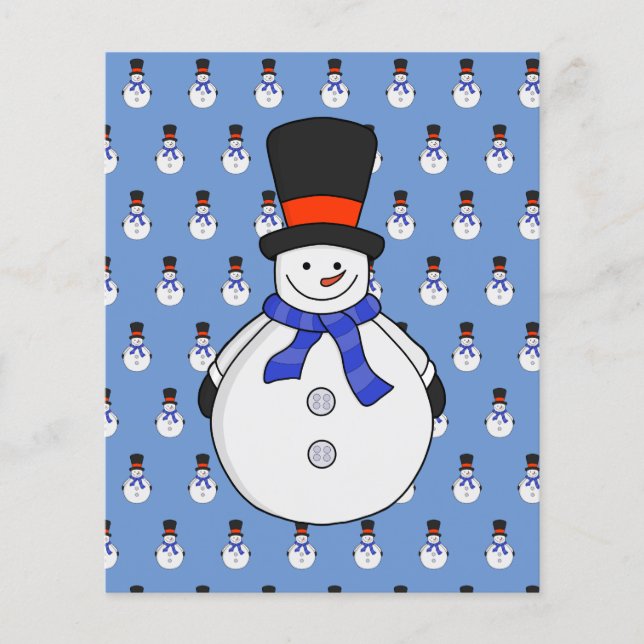 Snögubbe med top hat (Framsida)