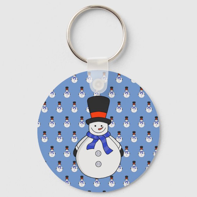 Snögubbe med top hat nyckelring (Framsida)