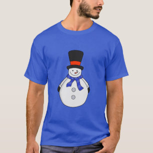 Snögubbe med top hat t shirt