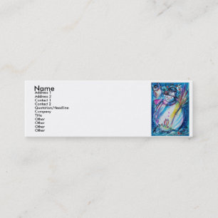 SNÖGUBBE MED UGGLA MINI VISITKORT