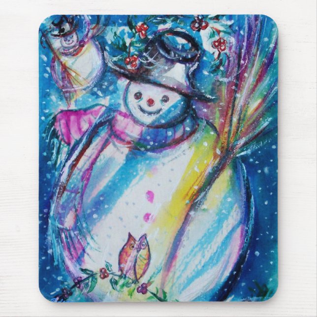 SNÖGUBBE MED UGGLA MUSMATTA (Framsidan)
