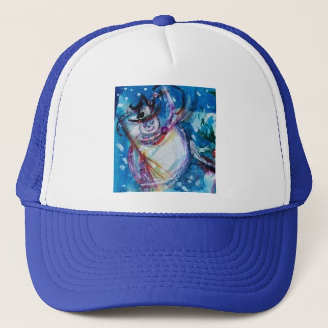 SNÖGUBBE MED UGGLA vintersäsong Keps (Framsida)