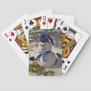 Snögubbe medBlue Hat och Scarf Casinokort