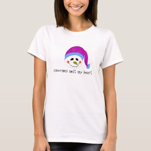 Snögubbe Melt My Heart T Shirt (Framsida)