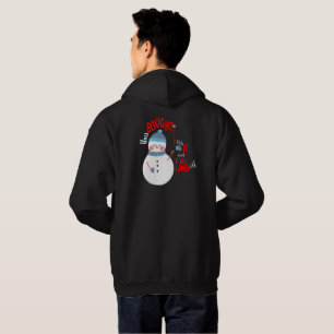 Snögubbe Mitten Gift-text på Black Hoodie