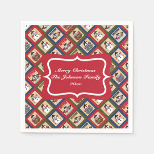 Snögubbe Mönster design Jul Pappersservett