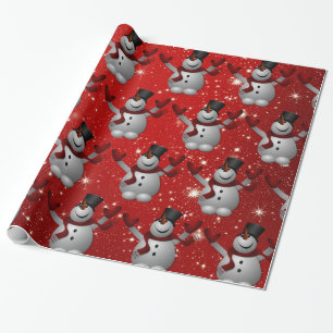 Snögubbe Mönster Presentpapper