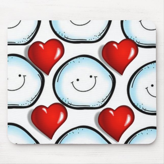 Snögubbe-musknapp Musmatta (Framsidan)