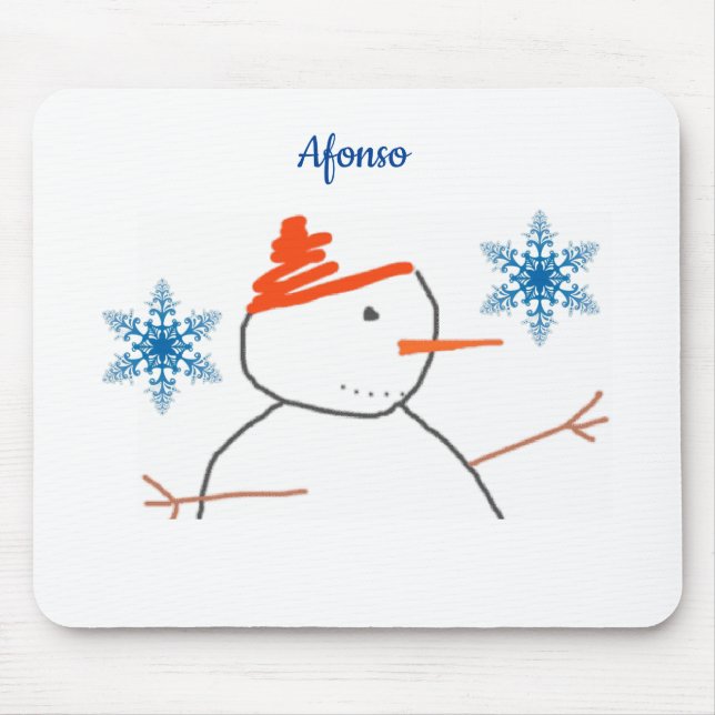 Snögubbe-musknapp Musmatta (Framsidan)