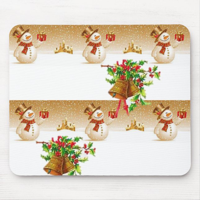 Snögubbe-musknapp Musmatta (Framsidan)