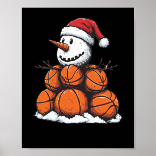 Snögubbe Mvp Basketball-jul Poster