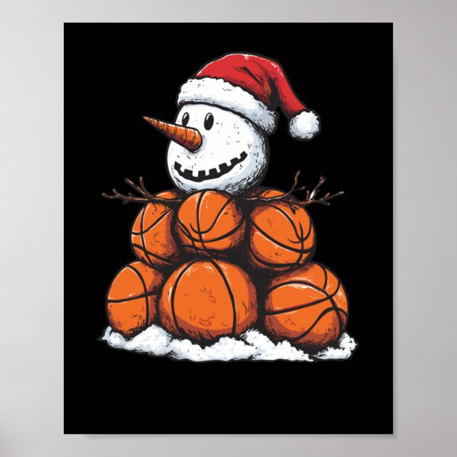 Snögubbe Mvp Basketball-jul Poster (Framsidan)