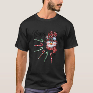 Snögubbe Nana Candy cane Red Play-julklappar T Shirt