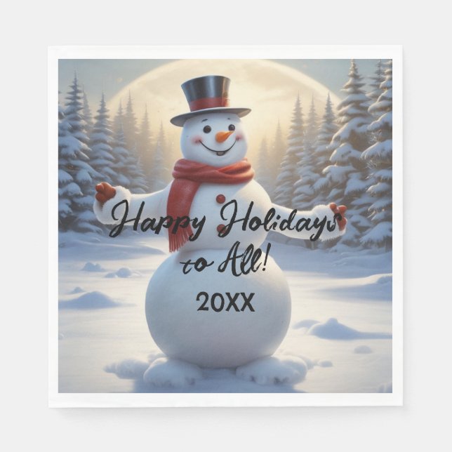 Snögubbe Napkins HAMbyWG Pappersservett (Framsidan)