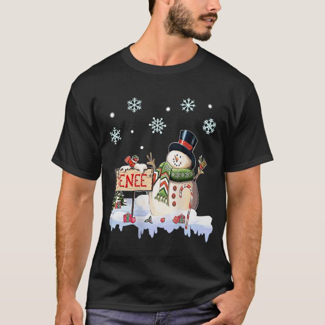 Snögubbe nenee Freeze jul Party Julafton T Shirt (Framsida)