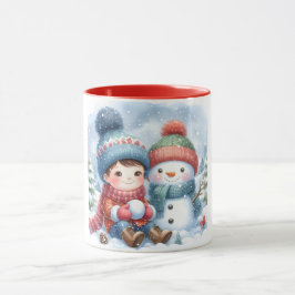 Snögubbe och Friends Kids jul Mugg