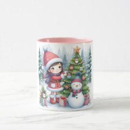 Snögubbe och Friends Kids jul Mugg