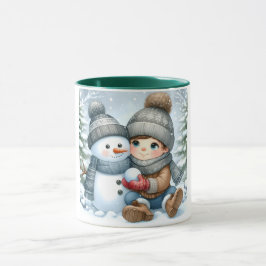 Snögubbe och Friends Kids jul Mugg