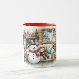 Snögubbe och Friends Kids jul Mugg