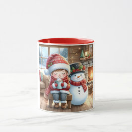 Snögubbe och Friends Kids jul Mugg