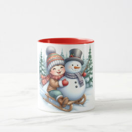 Snögubbe och Friends Kids jul Mugg