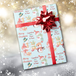 Snögubbe och God jul Party Kids' Presentpapper