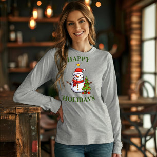 Snögubbe och jul Helgdag T-Shirt