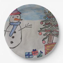 Snögubbe och Julgran
