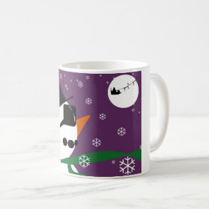 Snögubbe och jultomten Mugg