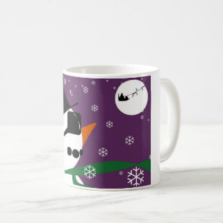 Snögubbe och jultomten Mugg