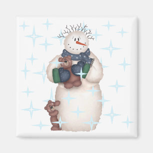 Snögubbe och Nallar Tshirts och Gåvor Magnet
