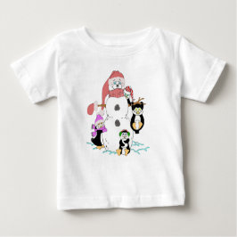 Snögubbe och Penguins jul T Shirt