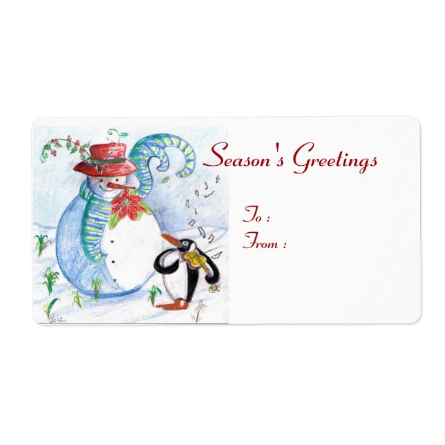 SNÖGUBBE OCH PENGUINS WINTER SERENADE FRAKTSEDEL (Framsidan)