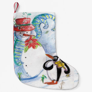 SNÖGUBBE OCH PENGUINS WINTER SERENADE LITEN JULSTRUMPA