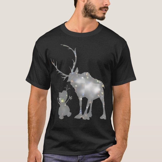 Snögubbe och renar t shirt (Framsida)
