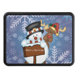 Snögubbe- och rengod jul dragkroksskydd