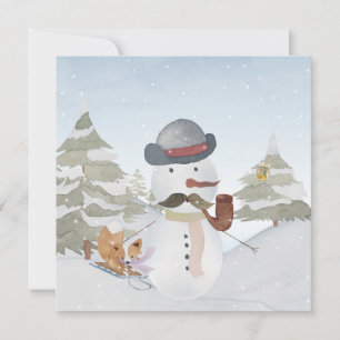 Snögubbe och Winter Woodland Friends