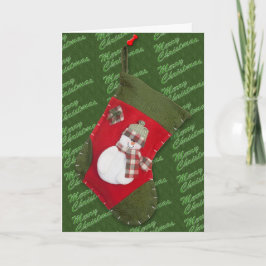 Snögubbe om julklapp över Grönten Helgkort